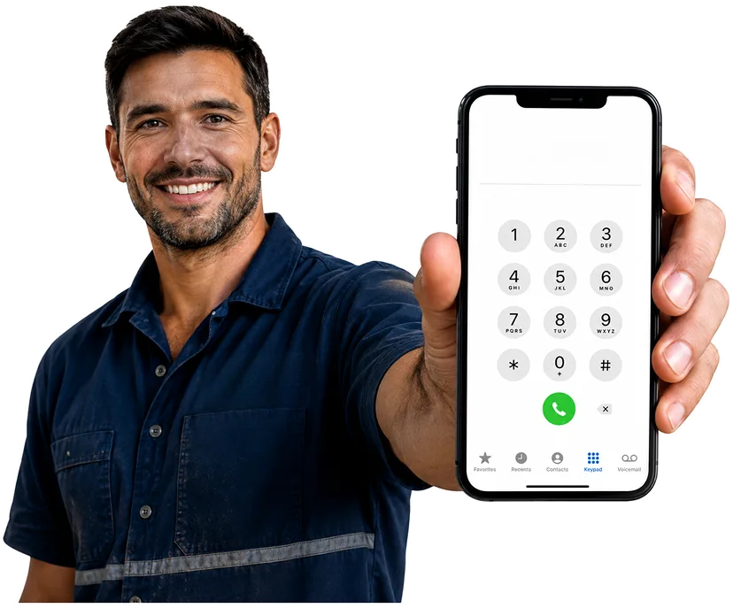 Our plumber taking a booking call for Earlwood