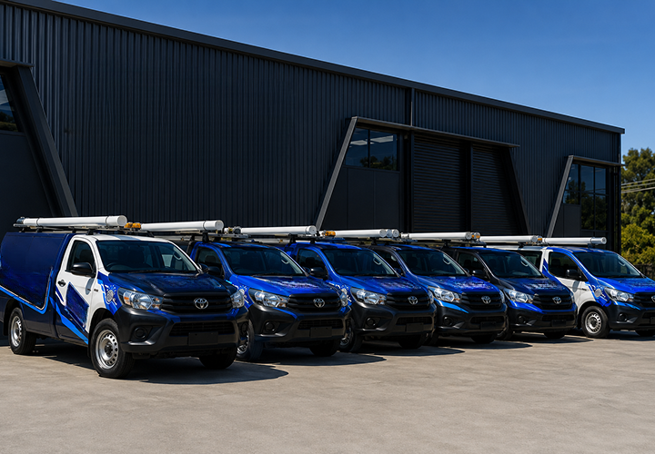 Fleet of Earlwood Blocked Drains plumbing vans