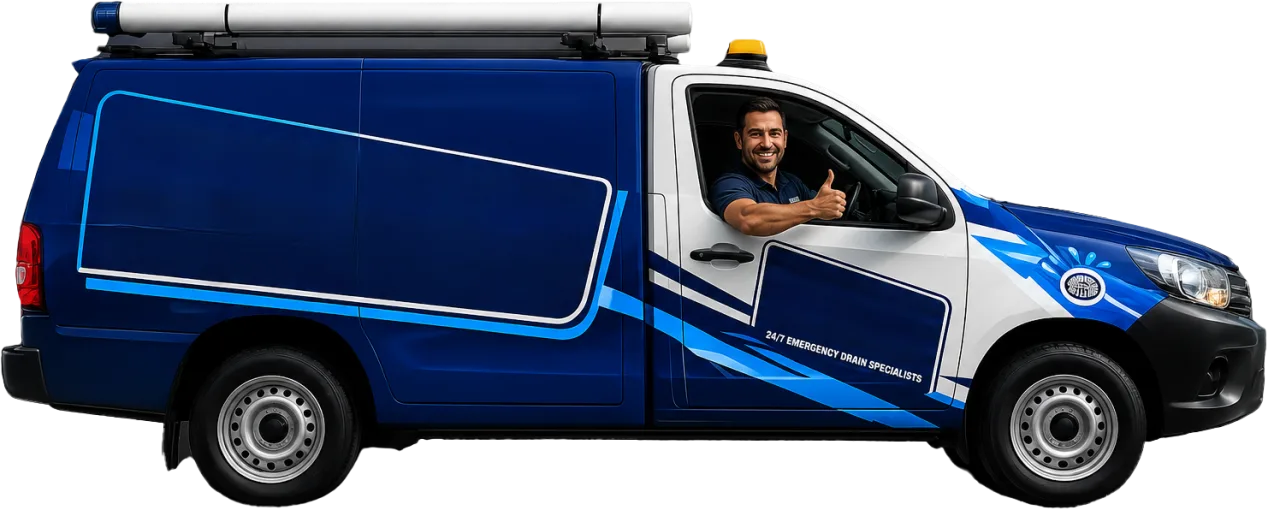 Our drain service van out on a Earlwood job